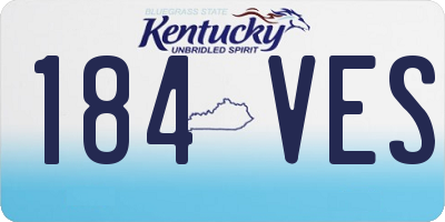 KY license plate 184VES