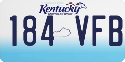 KY license plate 184VFB