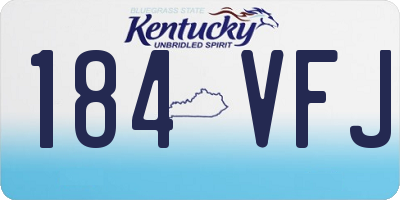 KY license plate 184VFJ
