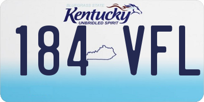 KY license plate 184VFL