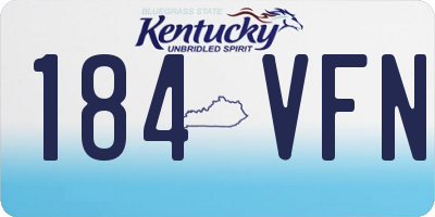 KY license plate 184VFN