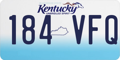 KY license plate 184VFQ