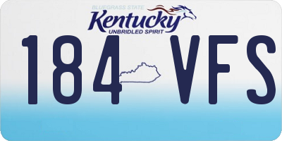 KY license plate 184VFS