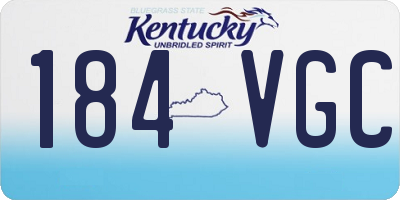 KY license plate 184VGC