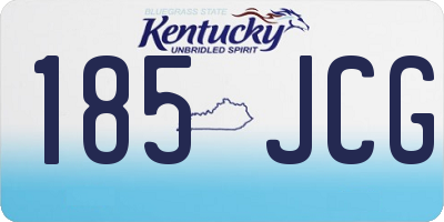 KY license plate 185JCG