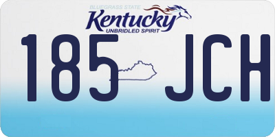 KY license plate 185JCH