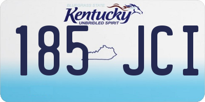 KY license plate 185JCI