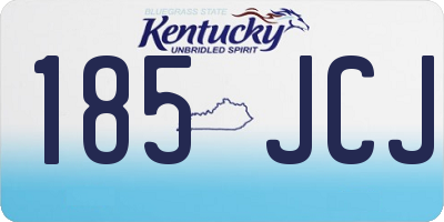 KY license plate 185JCJ