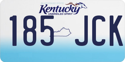 KY license plate 185JCK