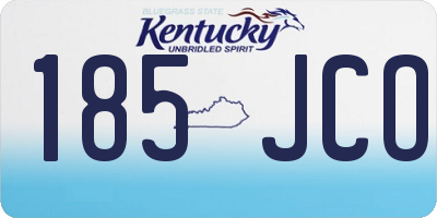 KY license plate 185JCO