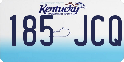 KY license plate 185JCQ
