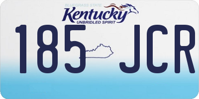 KY license plate 185JCR