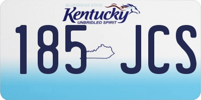 KY license plate 185JCS