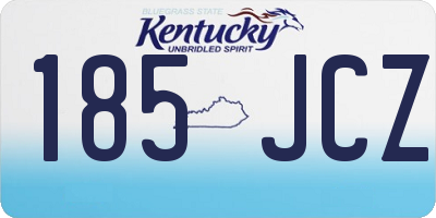 KY license plate 185JCZ