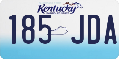 KY license plate 185JDA