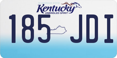 KY license plate 185JDI