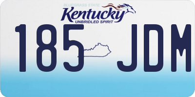 KY license plate 185JDM