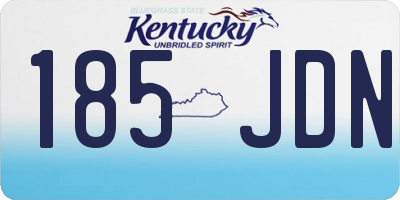 KY license plate 185JDN