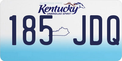 KY license plate 185JDQ
