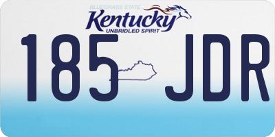 KY license plate 185JDR