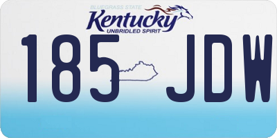 KY license plate 185JDW