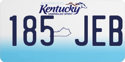 KY license plate 185JEB