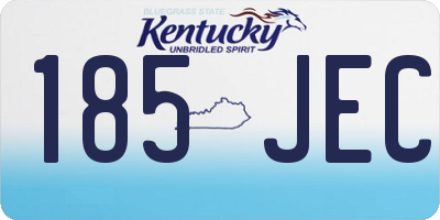 KY license plate 185JEC