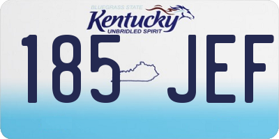 KY license plate 185JEF