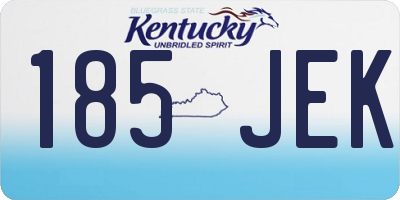 KY license plate 185JEK