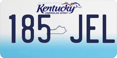 KY license plate 185JEL