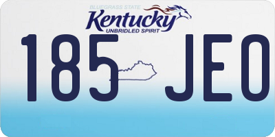 KY license plate 185JEO