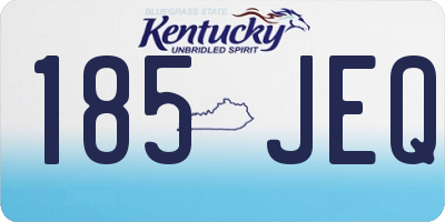 KY license plate 185JEQ