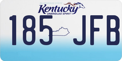 KY license plate 185JFB