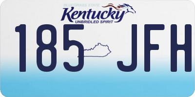 KY license plate 185JFH