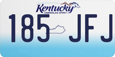 KY license plate 185JFJ