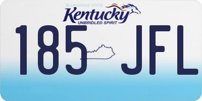 KY license plate 185JFL