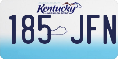 KY license plate 185JFN