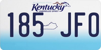 KY license plate 185JFO