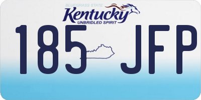 KY license plate 185JFP