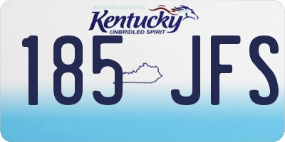 KY license plate 185JFS