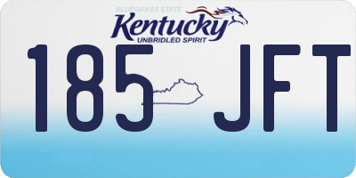 KY license plate 185JFT