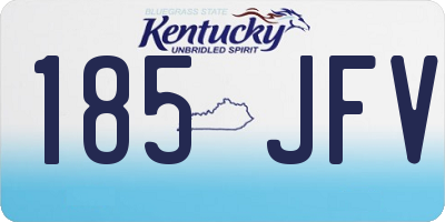 KY license plate 185JFV