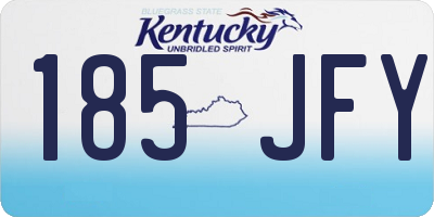 KY license plate 185JFY
