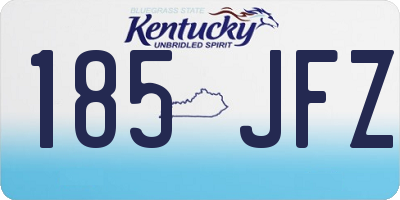 KY license plate 185JFZ