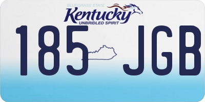 KY license plate 185JGB
