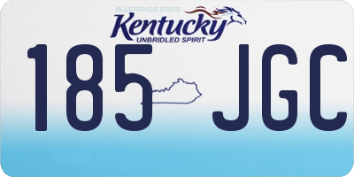 KY license plate 185JGC