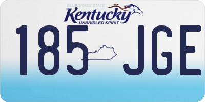 KY license plate 185JGE