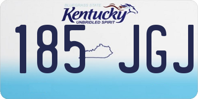 KY license plate 185JGJ
