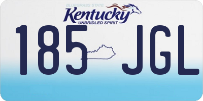KY license plate 185JGL