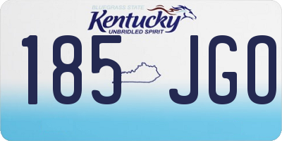 KY license plate 185JGO